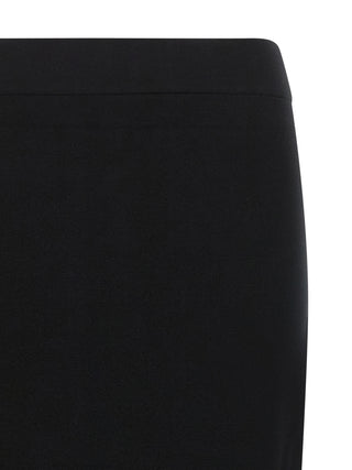 Black Viscose Midi Skirt