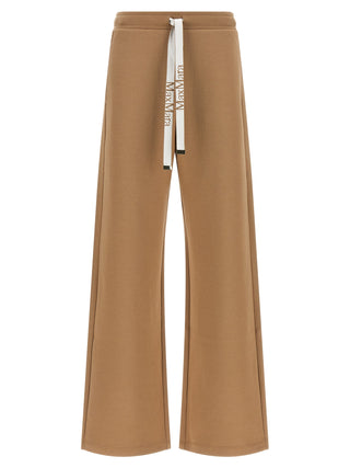 Beige Cotton Casual Pants