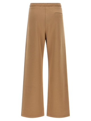 Beige Cotton Casual Pants