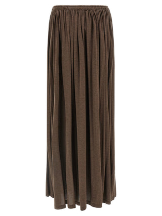Brown Lyocell Mini Skirt