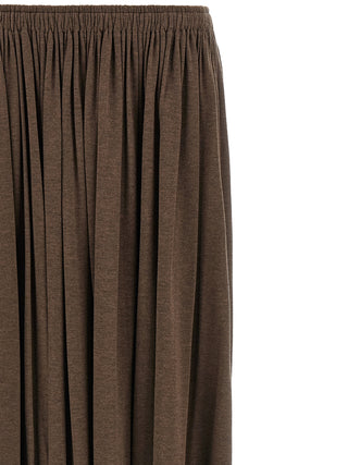 Brown Lyocell Mini Skirt
