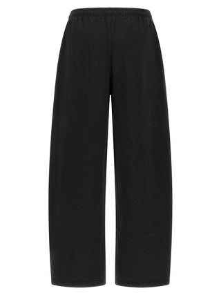 Black Cotton Athletic Pants