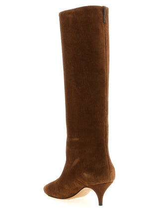 Brown Suede Leather Over The Knee