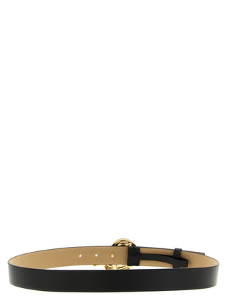 Black Leather Thin Belt