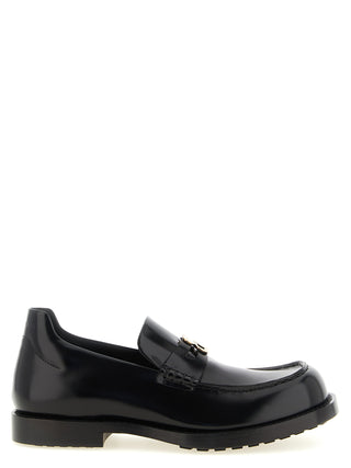 Black Calfskin Slip-On Loafers