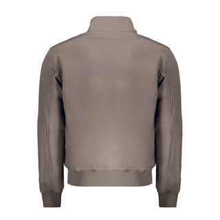 Brown Polyester Men's Jacket