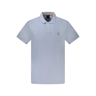 Light Blue Cotton Men's Polo