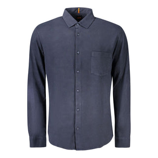 Blue Cotton Men's Shirt