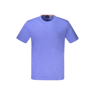 Blue Cotton Men's T-Shirt