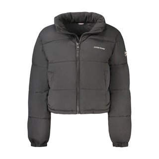 Black Polyester Women Jacket