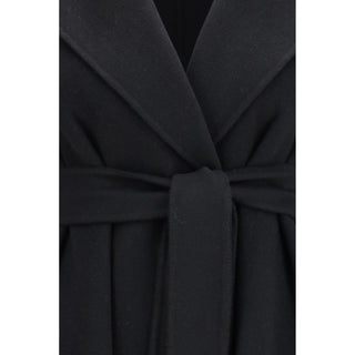Black Wool Oves Aries Coat