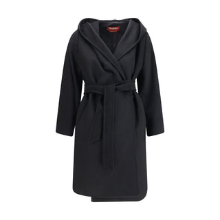 Black Wool Oves Aries Coat