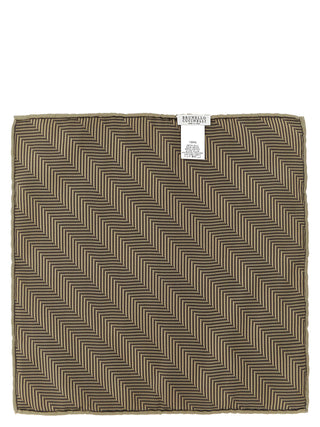 Beige Silk Pocket Square
