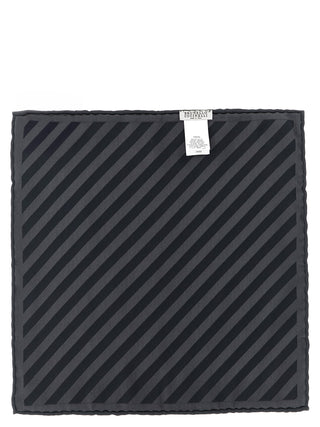 Gray Silk Pocket Square