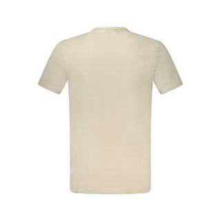 Beige Cotton Men's T-Shirt