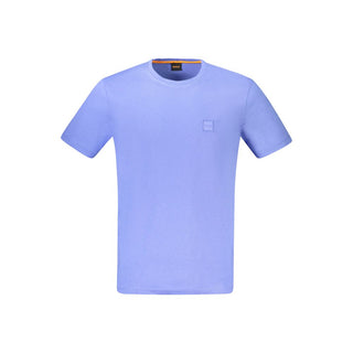 Blue Cotton Men's T-Shirt