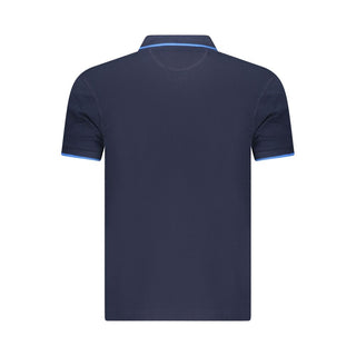 Blue Cotton Men's Polo Shirt