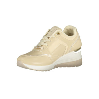 Beige Polyurethane Women's Sneaker
