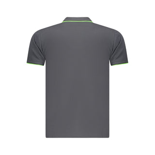 Gray Cotton Mens Polo Shirt