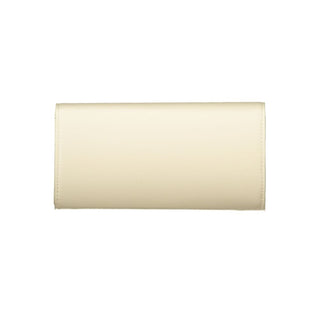 Beige Polyurethane Womens Wallet