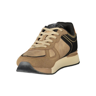 Brown Polyester Mens Sneaker