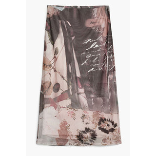 Beige Polyester Women's Skirt