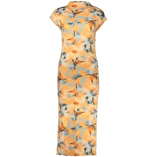Orange Polyester Women's Dress