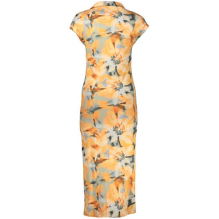 Orange Polyester Women's Dress