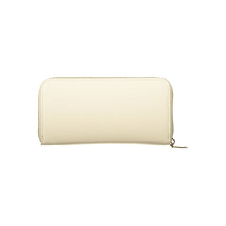 Beige Polyurethane Women Wallet