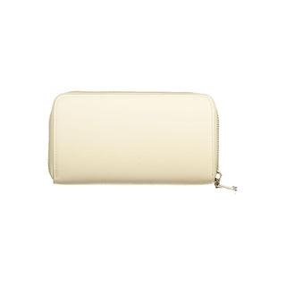 Beige Polyurethane Women's Wallet