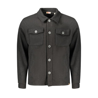 Black Cotton Mens Shirt