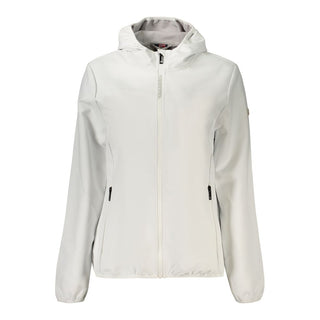 White Polyester Women's Jacket