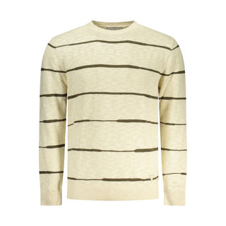 Beige Cotton Men's Sweater
