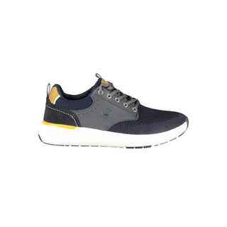 Blue Polyester Athletic Sneakers