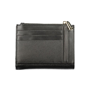 Black Polyurethane Womens Wallet