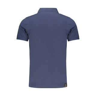 Blue Cotton Men's Polo Shirt