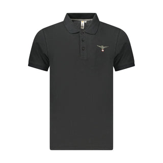 Black Cotton Men's Polo Shirt