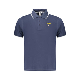 Blue Cotton Men's Polo Shirt