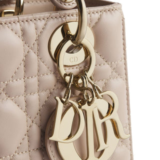 Beige Lamb Leather Shoulder Bag