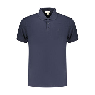 Blue Cotton Men's Polo Shirt