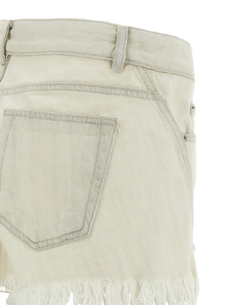 White Cotton Bermuda Shorts