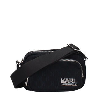 Black Fabric Crossbody Bag