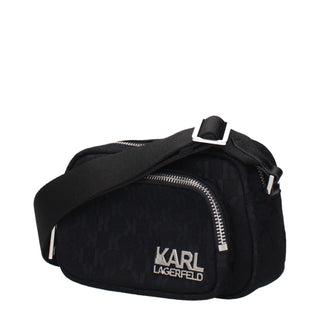 Black Fabric Crossbody Bag