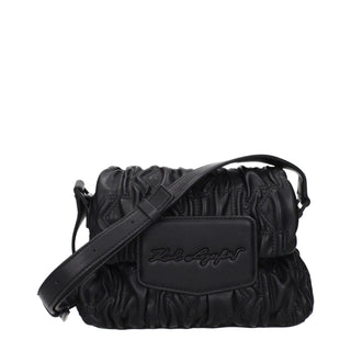 Black Polyester Crossbody Bag