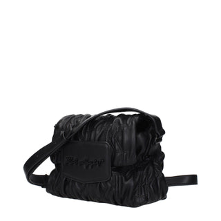 Black Polyester Crossbody Bag