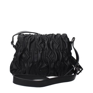 Black Polyester Crossbody Bag