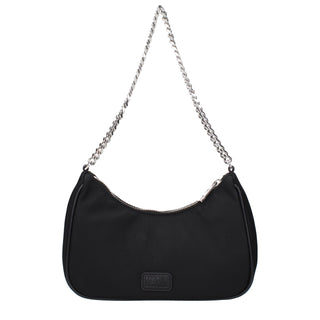 Black Fabric Shoulder Bag