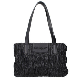 Black Polyester Shoulder Bag