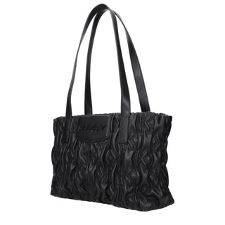 Black Polyester Shoulder Bag
