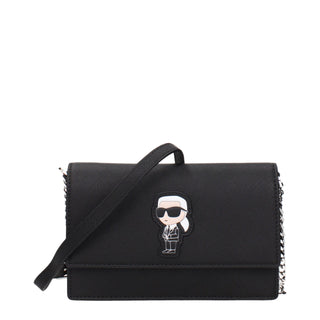 Black Polyethylene Crossbody Bag